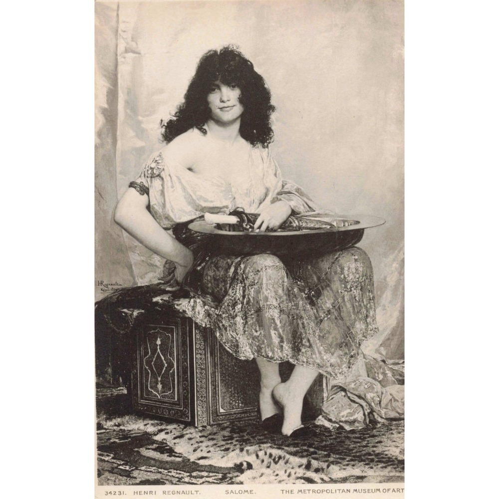 Vintage Henri Regnault Salome Metropolitan Museum of Art AZO RPPC Postcard - Picture 1 of 2